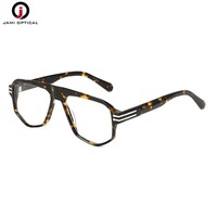 Montures optiques en acétate de style italien haut de gamme, lunettes carrées surdimensionnées vintage pour hommes, logo personnalisé, vente en gros de lunettes optiques