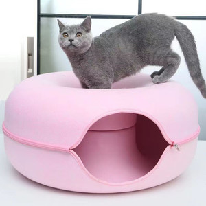 Giocattolo in feltro naturale per animali domestici per gatti e cani di piccola taglia eco-friendly tipo uovo divertente stuoia Tunnel caverne nido nido cucciolo forniture per animali domestici - Product Image 5