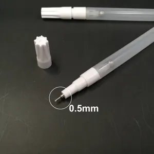 Puntali medi in plastica bianca diretta in fabbrica punte medie olio acquarello colori acrilici pennarello tubo vuoto penna di ricarica inchiostro 0.5MM