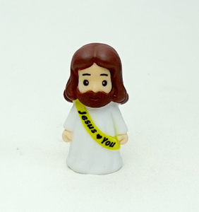 Nouvel Arrivage, Meilleure Vente : Figurines Miniatures de Jésus en Résine, Ornements de Bureau Colorés avec Bandeau 'Jésus t'aime', pour Cadeau Religieux - Product Image 2