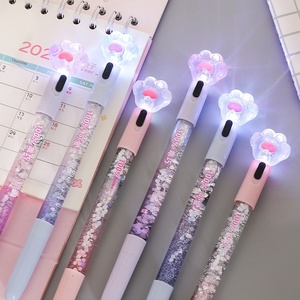 Stylo à eau créatif <span class=keywords><strong>Sentance</strong></span> Y-596 pour étudiants, design simple et féminin, avec paillettes lumineuses, griffes de chat et sable mouvant, style célébrité internet, gel 0.5mm - Product Image 1