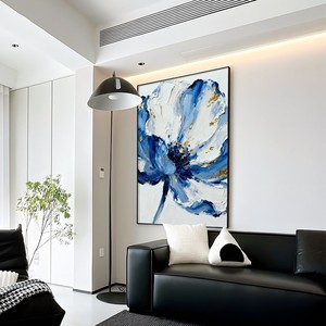 Modern Abstract Floral Oil Painting With Metal <b>Frame</b> For Living Room Sofa Background <b>Wall</b> Decor - Product Image 2