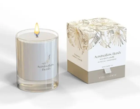 Boîte cadeau en papier imprimé de luxe blanc mat pour bougies