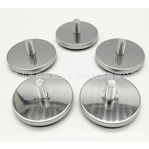 Stainless Steel Flat <b>Adjustable</b> Feet 50mm Diameter For Desk Chair Office Chair <b>Height</b> <b>Adjustable</b> - Product Image 3