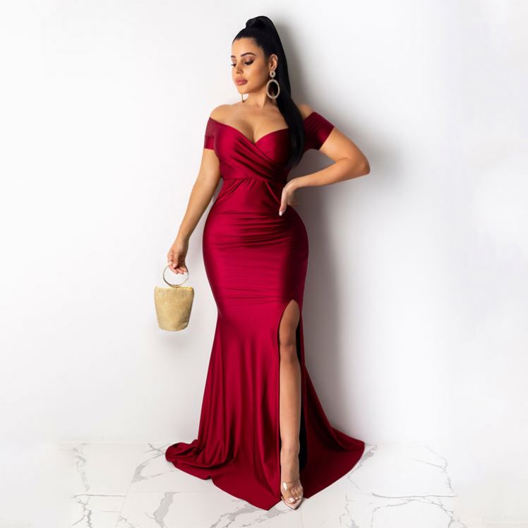 Shop Elegant Modest off Shoulder Evening Dresses for Women Shop Elegant Modest off Shoulder Evening Dresses for Women