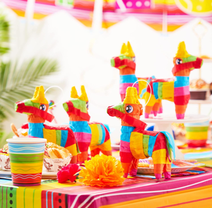 Centres de table <span class=keywords><strong>Pinata</strong></span> avec âne arc-en-ciel de 16 pouces, ornements Cinco De Mayo pour décoration de fête d'anniversaire à thème mexicain - Product Image 5