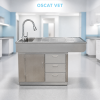 Table d'examen vétérinaire multifonctionnelle OSCAT ET-9 en acier 304 avec support IV durable pour clinique vétérinaire