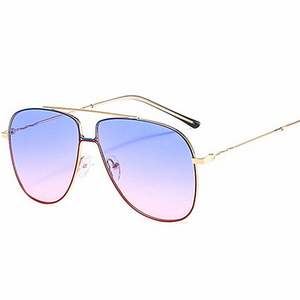 Gafas de Sol de Moda 2022 con Logotipo Personalizado, Montura Metálica, Lentes Degradadas, Protección UV400, Gafas de Sol Extra Grandes para Mujer - Product Image 4