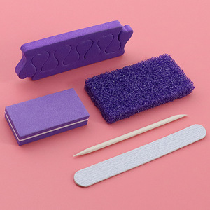 Juego de 5 Herramientas de Manicura y Pedicura, Lima de Uñas, Separador de Dedos, <span class=keywords><strong>Piedra</strong></span> Pómez, Kit de Cuidado de Pies para Salón y Uso Doméstico - Product Image 2
