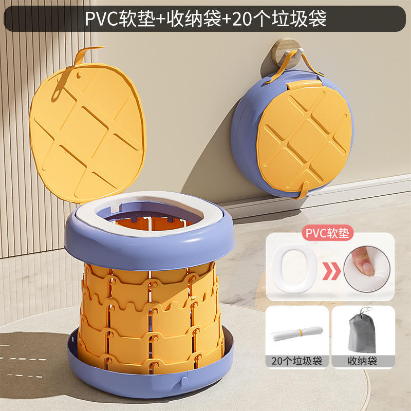 กระเป๋าเก็บของแบบแข็งสามชั้น สีเหลืองสับปะรด ขนาด 120