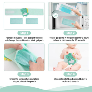 Alivio para Cólicos, Gases y Dolor de Estómago, Envoltura Térmica para el Abdomen con 2 Paquetes de Gel para Recién Nacidos y Bebés, Almohadilla Térmica para Bebés - Product Image 6