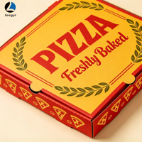 Kotak Pizza Sekali Pakai Biodegradable dengan Cetak Logo Kustom, Pasokan Pabrik, untuk Pengiriman Makanan Cepat Saji