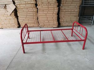 Exporter <span class=keywords><strong>un</strong></span> lit simple en acier avec matelas/tube rond en fer/meubles de chambre à coucher à usage intensif/<span class=keywords><strong>louer</strong></span> une maison pour les travailleurs - Product Image 6