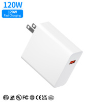 Chargeur USB-C 120W Total, 3 ports PD GaN, chargeur de bureau à charge rapide avec câble rétractable pour ordinateur portable, tablette, téléphone, vente en gros OEM