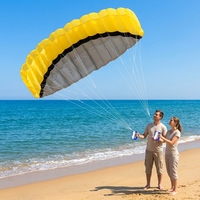 SEE17 SUNEYE Sport Zone Dual-Line Soft-Body Tissu à carreaux sans cadre Stunt Kite Logo-Modèle gratuit Bleu/Jaune/Vert
