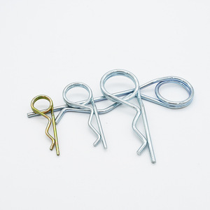 Spring <b>Pins</b> Double Ring B Type Zinc Plated Steel For Construction Industry General Use Round Head Standard Size - Product Image 3