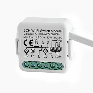 3 channel mini smart wifi switch module power lighting controller
