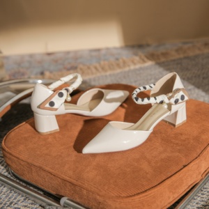 Sandales à talons hauts décontractées à bout pointu et semelle plate, chaussures à talons hauts exquises, chaussures de bureau décontractées - Product Image 4