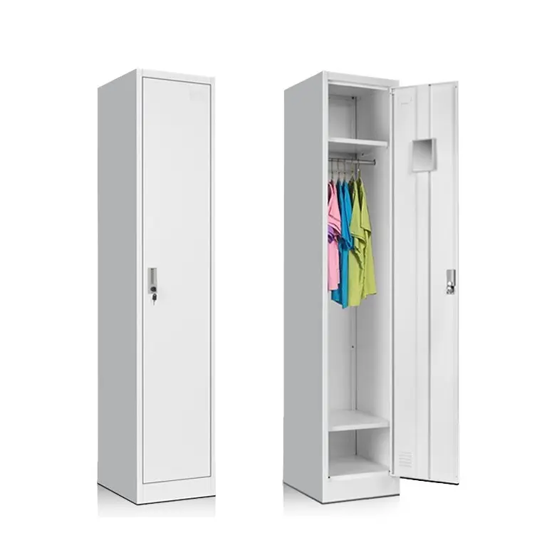 Metal locker cloth cabinet cloth cabinet metal singler wardrobe cabinet with drawer locker roperos armarios de ropa casier