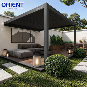 <span class=keywords><strong>Pergola</strong></span> bioclimatique intelligente en aluminium à lames orientables <span class=keywords><strong>avec</strong></span> capteur de pluie et de vent électrique, <span class=keywords><strong>lame</strong></span> réglable, design moderne - Product Image 6