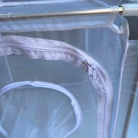 Cage d'élevage d'insectes en acier inoxydable à mailles fines de 0,1 mm, 30x30x30 cm, pour petites insectes, recherche en entomologie