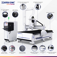 Machine de fraisage CNC pour le bois 1325 1530 2130 économique avec broche refroidie par air haute vitesse de 6 kW et table de travail à vide à 6 zones