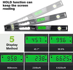 Nivel Electrónico <span class=keywords><strong>Digital</strong></span> Huepar TL60 de Aleación de Aluminio, Herramienta de Medición de 24 Pulgadas con 2 Burbujas de Alta Precisión - Product Image 5