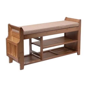 <strong>Shoe</strong> <strong>Storage</strong> <strong>Bench</strong> Solid Wood <strong>Bench</strong> with <strong>Shoe</strong> <strong>Storage</strong> with Soft Cushion for <strong>Hallway</strong> Entryway Living Room - Product Image 2