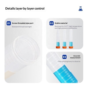 Tubo de Centrífuga PP AYEROXO AYCT para Laboratório / Fundo Redondo / Fundo Plano com Escala e Tampa de Rosca 15ml 50ml - Product Image 4