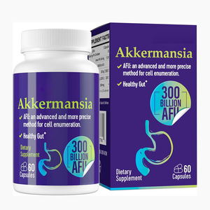 Capsules de probiotiques Akkermansia en marque propre avec vitamine 4-en-1, soutien de la santé intestinale pour homme et femme - Product Image 1