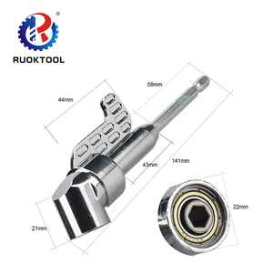 1 pièce 1/4 <span class=keywords><strong>tournevis</strong></span> à tige hexagonale 105 degrés Extension d'angle d'embout magnétique adaptateur de support de <span class=keywords><strong>tournevis</strong></span> - Product Image 5