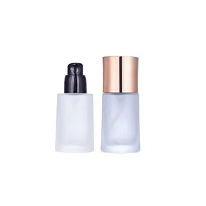 Botol Kaca Desain Baru Botol Kosmetik Foundation Kemasan Krim 30ML Mewah Unik