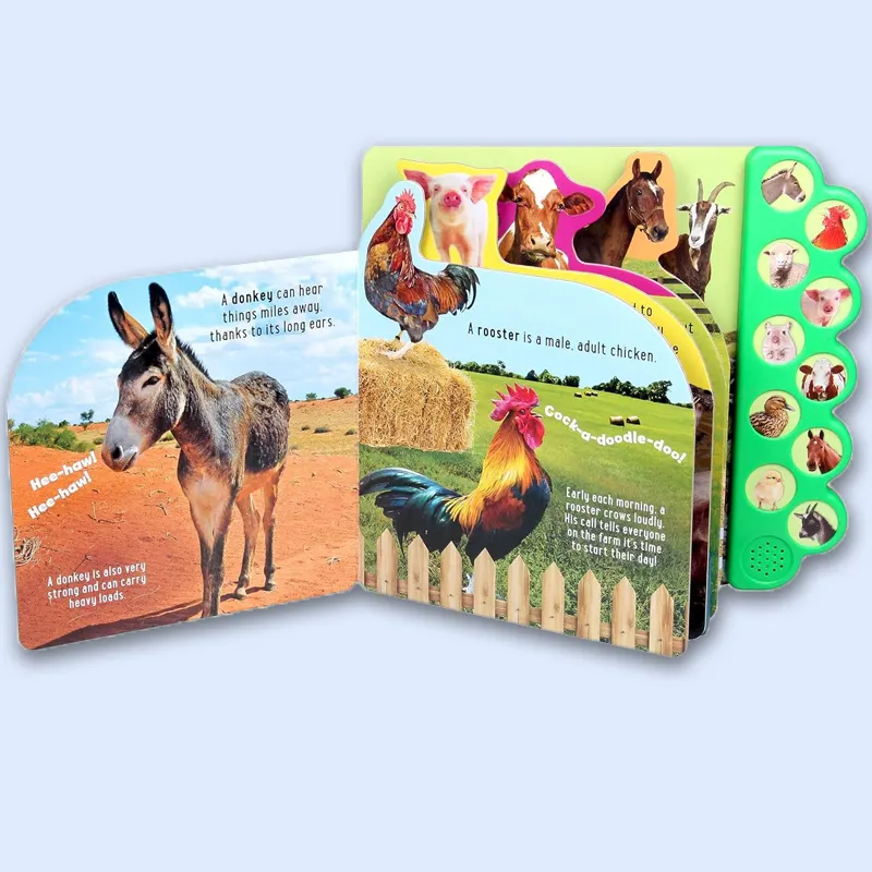 Serial sound book for kid printing services color print