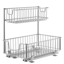 Organisateur d'armoire <span class=keywords><strong>coulissant</strong></span> à 2 niveaux Organisateur d'armoire coulissante <span class=keywords><strong>Rangement</strong></span> de salle de bain et de <span class=keywords><strong>cuisine</strong></span> avec tiroirs de revêtement - Product Image 4