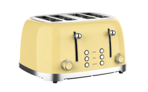 Electrodoméstico eléctrico de alta calidad, tostador de desayuno retro con 1-6 niveles, color marrón, 4 rebanadas - Product Image 3