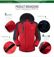 Long manteau d'hiver personnalisé pour hommes veste de ski dans la neige polaire chaude coupe-vent isolé imperméable à l'eau fermeture à glissière sur pied imperméable à capuche