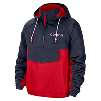 Blousons Bomber Personnalisés avec Fermeture Éclair 1/4, Coupe-Vent Grande Taille en Nylon, Veste d'Entraînement Automne, Blousons Patchwork