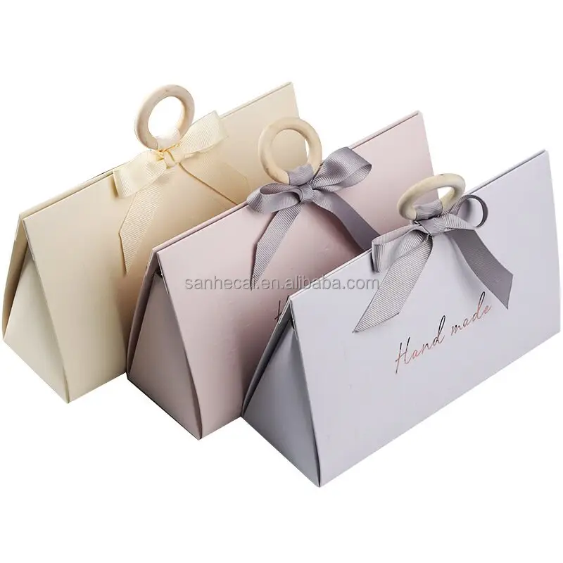 Bolsas de papel de regalo de joyería negras pequeñas de lujo, paquetes de compras reutilizables hechos a mano, venta al por mayor, marca privada, impresión de huecograbado elegante