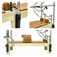 Machine de Pilates Cadillac Reformer en cuir PU avec 16 ressorts et rouleau silencieux pour studio de yoga – Équipement complet d'entraînement de Pilates