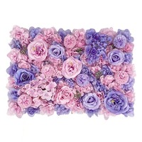 60*40cm latar belakang pernikahan Hydrangea latar belakang mawar menggantung sutra 3d bunga buatan dinding untuk pernikahan