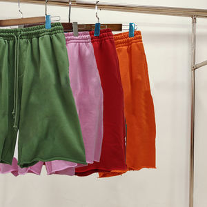 Top qualité poids lourd 100% coton bouffée impression Streetwear décontracté larmes Shorts pantalons hommes pantalons de survêtement Denimes Shorts pour hommes - Product Image 5