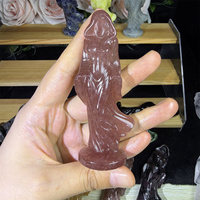 Escultura de Bruja con Capucha de Cristal Natural, Figura de Piedra Curativa, Bruja Espiritual Wicca de Cuarzo para Decoración del Hogar