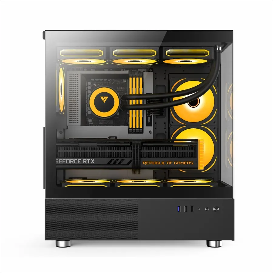 Wholesale New Design Tempered Glass Aluminium ATX Pc Case Gaming Cabinet Computer Case Cpu Chassis