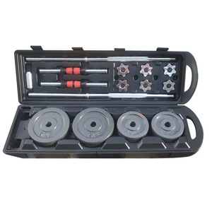 Bộ tạ đòn 50KG có thể điều chỉnh với bộ đĩa tạ, thiết bị tập thể dục, bộ tạ tay sơn đen - Product Image 3