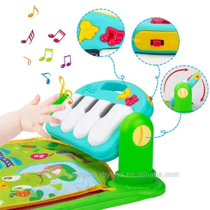 Huanger sản phẩm em bé âm nhạc ánh sáng bé chơi phòng tập thể dục Piano tập thể dục giá Mat bé hoạt động phòng tập thể dục