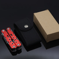 Pince multifonction pliable d'extérieur rouge, outil de survie portable, couteau combiné, pince à bec effilé pour camping et réparation, Chine