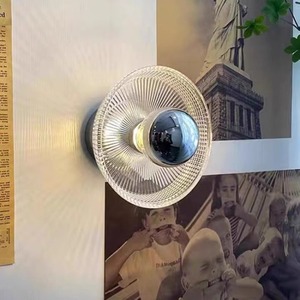 Vintage French Bauhaus <b>Wall</b> Lamp D200mm LED E27 <b>Switch</b> Control For Living Room Bedroom Hallway - Product Image 2