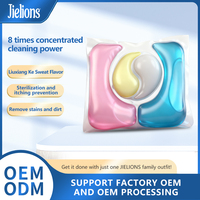 4 en 1 Dosettes liquides de détergent jetables écologiques efficaces 25g Peut vente en gros OEM Lessive Gel Ball Lessive