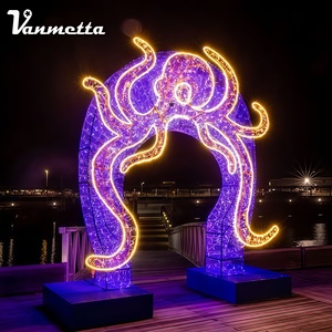 Luz LED Decorativa con Motivo de Ballena y Faro, para Proyectos Grandes, Decoración Oceánica, Festividades, Calles Comerciales, Protección Ambiental - Product Image 4