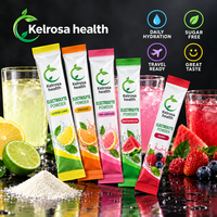 Poudre d'électrolytes en sachets, complément de santé, sans sucre, végétalien, saveur pastèque, hydratation rapide